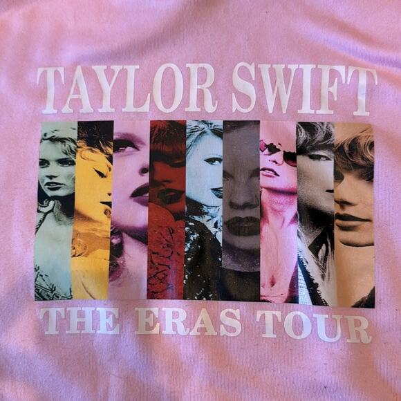 Taylor Swift The Eras Tour Pink Graphic Hoodie Size M - Picture 3 of 6